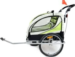 Alternative view of Fietkar - 2 Kinderen - Met Schokbreker - Lime