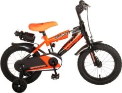 Volare Sportivo Kinderfiets - Jongens - 14 Inch - Neon Oranje/Zwart - 95% Afgemonteerd