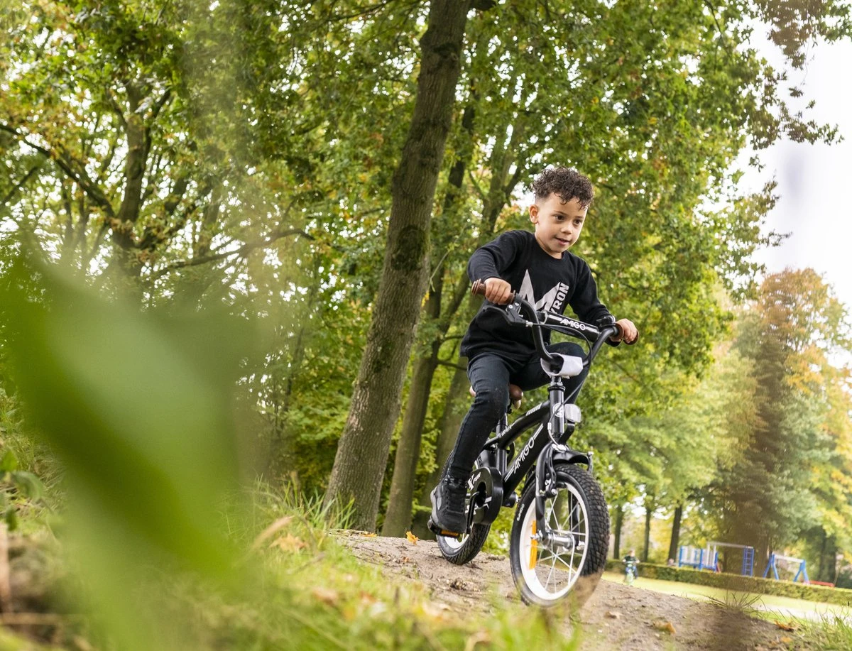 Amigo BMX Fun Jongensfiets - Kinderfiets 16 Inch - Matzwart 6 Amigo BMX Fun Jongensfiets - Kinderfiets 16 Inch - Matzwart - Afbeelding 4