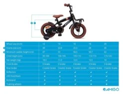 Amigo 2Cool Jongensfiets - Kinderfiets 12 Inch - Matzwart -Volare Shop 1200x920 13