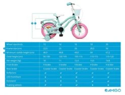 Amigo Lovely Meisjesfiets - Kinderfiets 12 Inch - Turquoise 21 Amigo Lovely Meisjesfiets - Kinderfiets 12 Inch - Turquoise -Volare Shop 1200x920 6