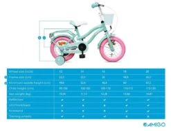 Amigo Lovely Meisjesfiets - Kinderfiets 12 Inch - Turquoise 25 Amigo Lovely Meisjesfiets - Kinderfiets 12 Inch - Turquoise -Volare Shop 1200x920 8