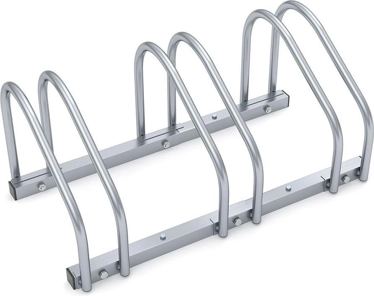 Monzana Fietsenstandaard – Voor 3 Fietsen 71x32x27cm - Zilver 3 Monzana Fietsenstandaard – Voor 3 Fietsen 71x32x27cm - Zilver