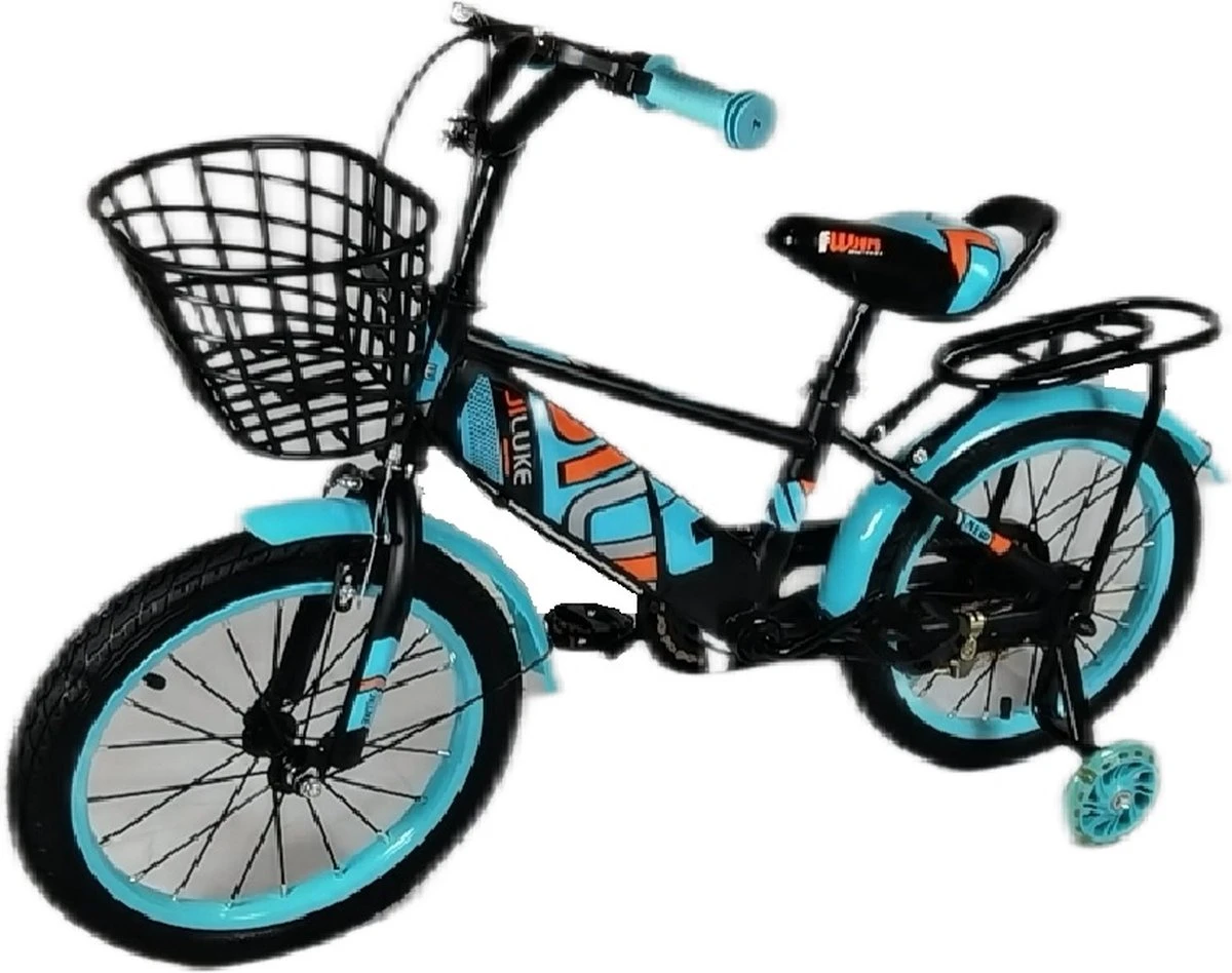 Kinderfiets - 16 Inch Kinderfiets -vanaf 4-7 Jaar Jongens En Meisjes Fietsen - Terugtrap -Rem -Stabilisatoren(2 Zijwieltjes)- Mandje - Achterbank - Groen 14 Kinderfiets - 16 Inch Kinderfiets -vanaf 4-7 Jaar Jongens En Meisjes Fietsen - Terugtrap -Rem -Stabilisatoren(2 Zijwieltjes)- Mandje - Achterbank - Groen - Afbeelding 12