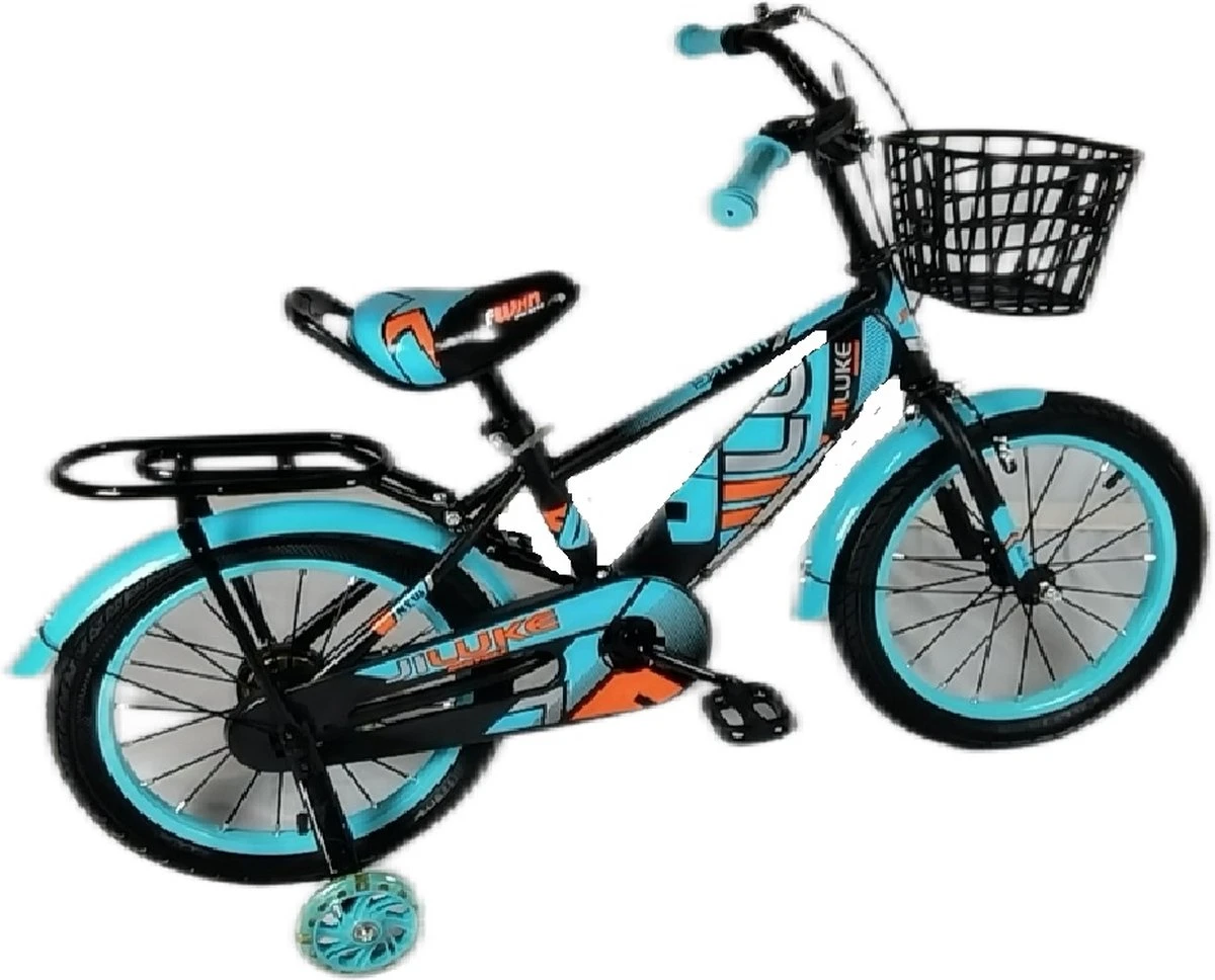 Kinderfiets - 16 Inch Kinderfiets -vanaf 4-7 Jaar Jongens En Meisjes Fietsen - Terugtrap -Rem -Stabilisatoren(2 Zijwieltjes)- Mandje - Achterbank - Groen 5 Kinderfiets - 16 Inch Kinderfiets -vanaf 4-7 Jaar Jongens En Meisjes Fietsen - Terugtrap -Rem -Stabilisatoren(2 Zijwieltjes)- Mandje - Achterbank - Groen - Afbeelding 3
