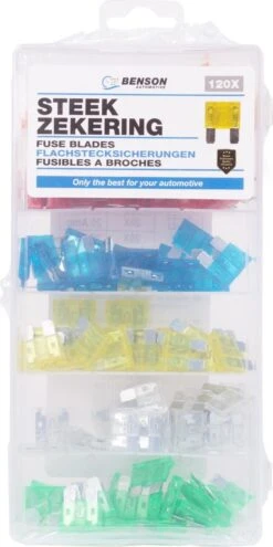 Benson Steekzekeringen Set - 120 Delig - Div Soorten AMP Zekeringen -Volare Shop 599x1200