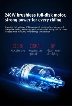 DYU D3F Opvouwbare Elektrische Fiets, Slimme Mountainbike Voor Volwassenen, 240W Aluminiumlegering Fiets Verwijderbare 36V/10Ah Lithium-ion Batterij Met 3 Rijmodi -Volare Shop 811x1200 4