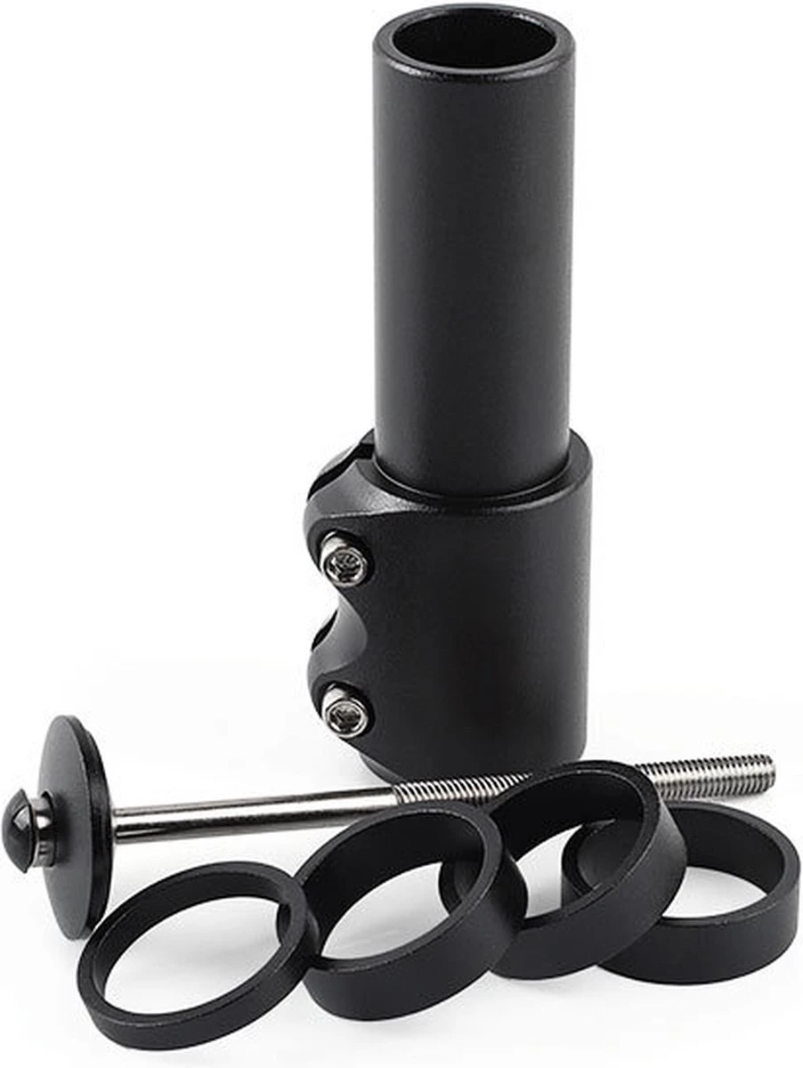 Voltano Stuurpen Verlenger XL - 1-1/8'' 28.6mm - Fietsstuur Verhoger Tot Max 130MM - Zwart 3 Voltano Stuurpen Verlenger XL - 1-1/8'' 28.6mm - Fietsstuur Verhoger Tot Max 130MM - Zwart