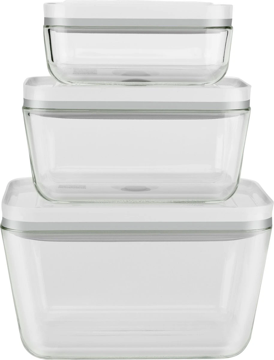 Zwilling Fresh & Save Vacuüm Vershoudbakjes - Opbergdozen - 3-delige Set - S 200ml - M 750ml - L 1600ml - Glas 7 Zwilling Fresh & Save Vacuüm Vershoudbakjes - Opbergdozen - 3-delige Set - S 200ml - M 750ml - L 1600ml - Glas - Afbeelding 5