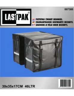 Lastpak Bisonyl - Dubbele Fietstas - 46 L - Zwart -Volare Shop 928x1200 2