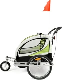 Fietkar - 2 Kinderen - Met Schokbreker - Lime -Volare Shop 933x1200 1