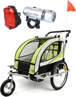 Fietkar - 2 Kinderen - Met Schokbreker - Lime -Volare Shop 949x1200 1