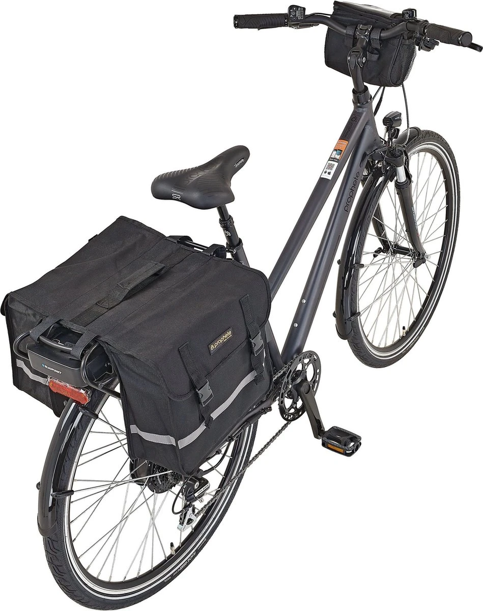 HikeMeister® - Dubbele Fietstas -Fietstassen Electrische Fietsen- Fietstassen Dubbel - 27L - Reflecterend - Zwart Dubbele Fietstas 9 HikeMeister® - Dubbele Fietstas -Fietstassen Electrische Fietsen- Fietstassen Dubbel - 27L - Reflecterend - Zwart Dubbele Fietstas - Afbeelding 7